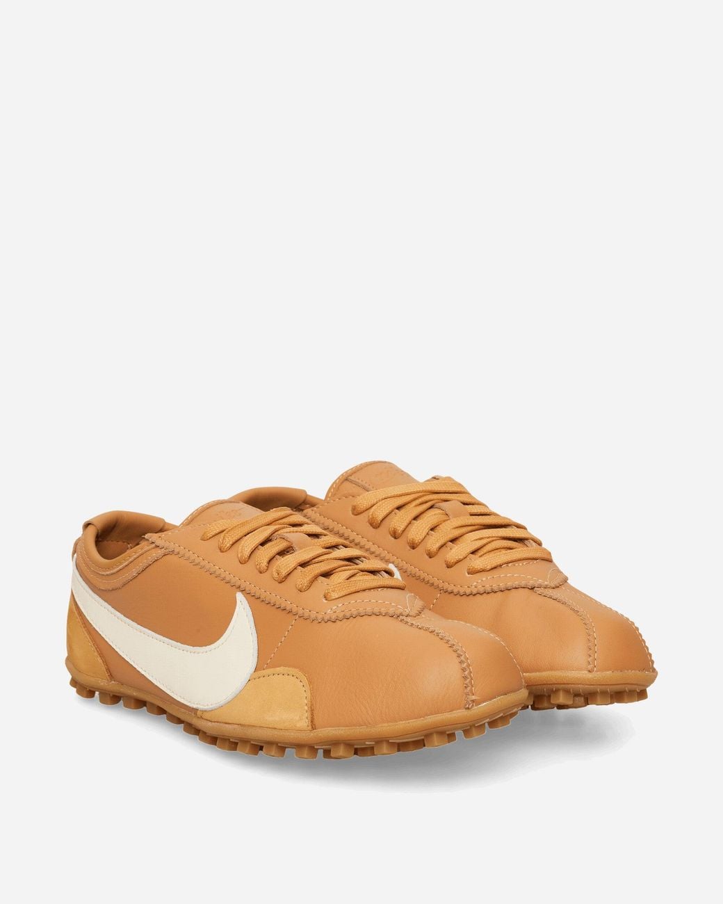 Nike Brown S Moon Shoe Og Leather Sneakers Flax