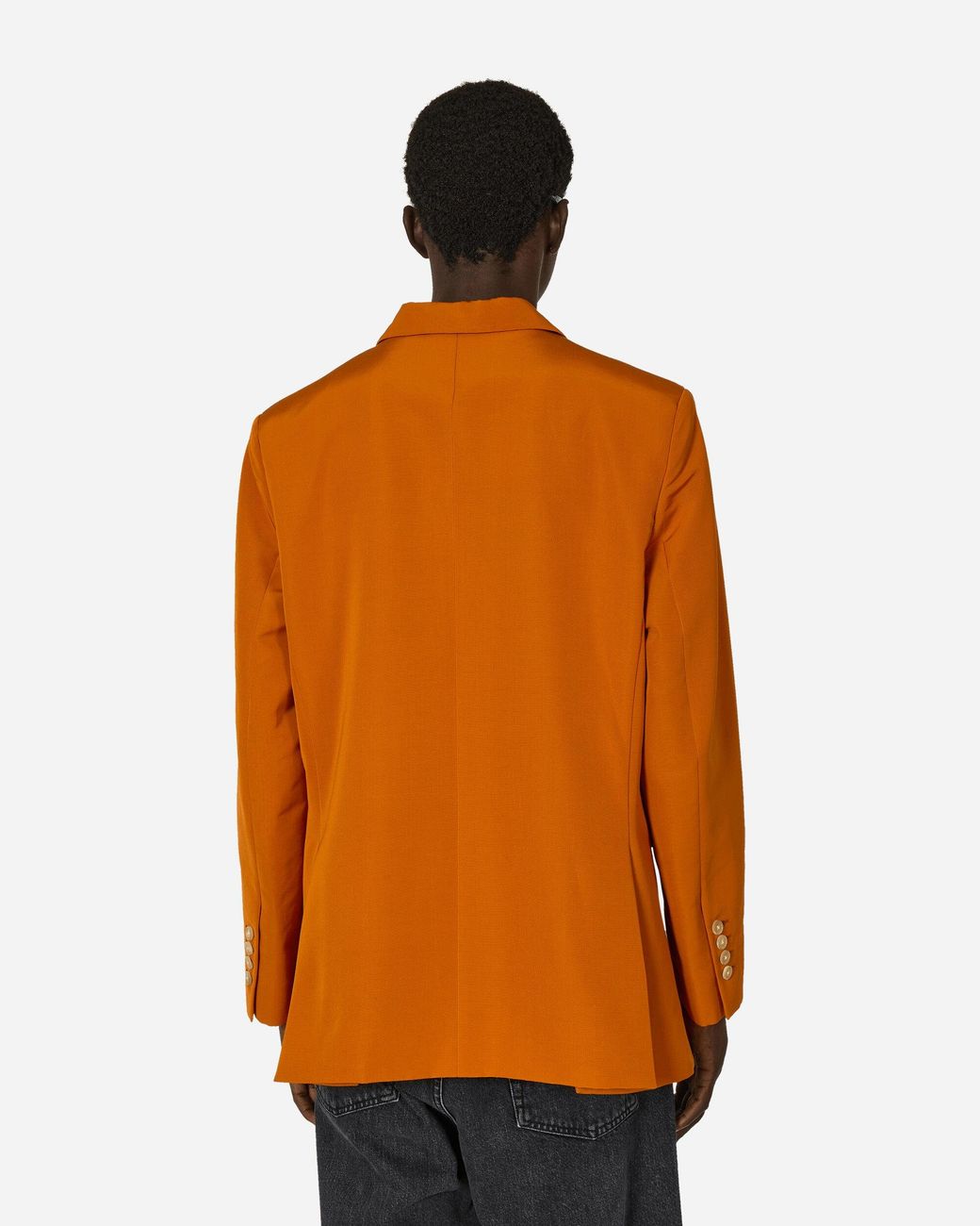 Bode Orange Ginger Faille Single-Breasted Suit Jacket for men