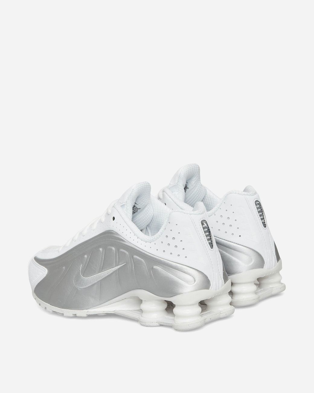 Nike White Shox R4 Sneakers Metallic for men
