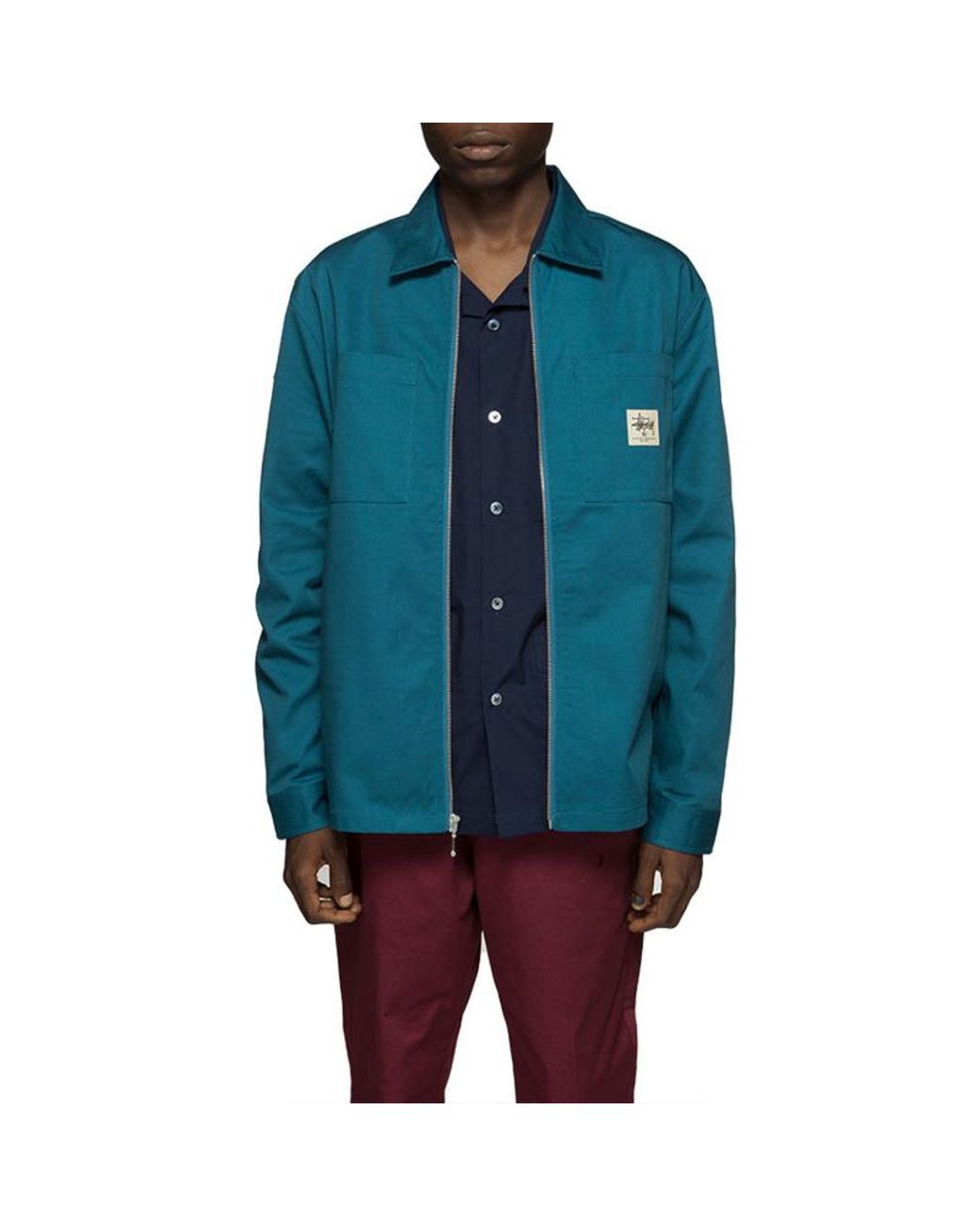 stussy button up shirt long sleeve