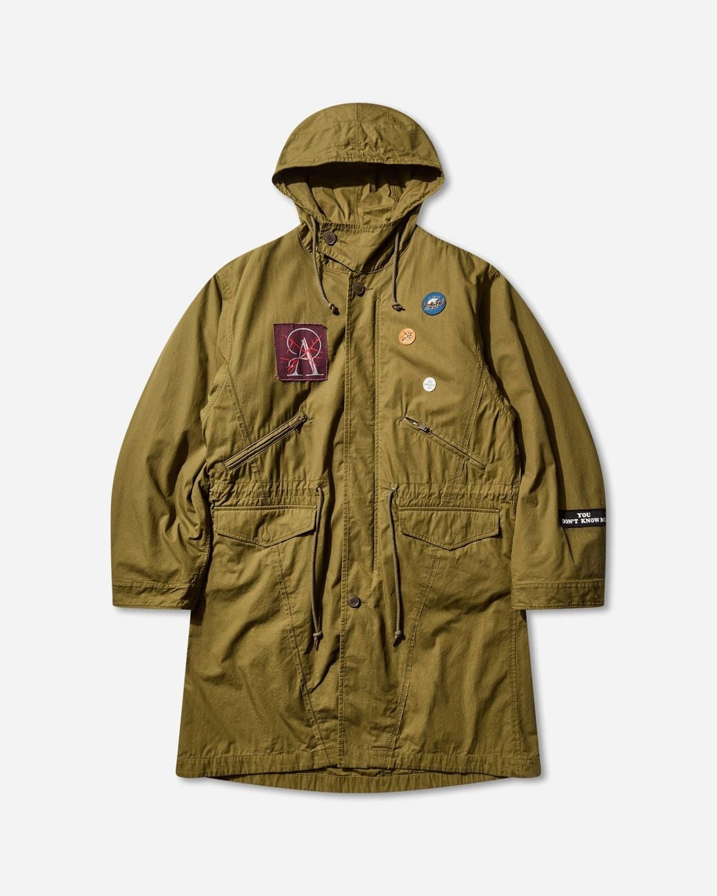 Undercover Green Men S Patches Parka Jacket Khaki for men