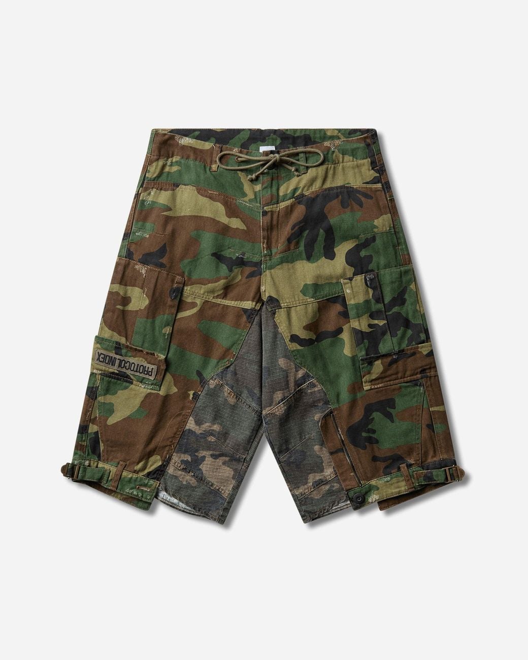 Protocol Index Green S Upside-Down Cargo Shorts Camo for men