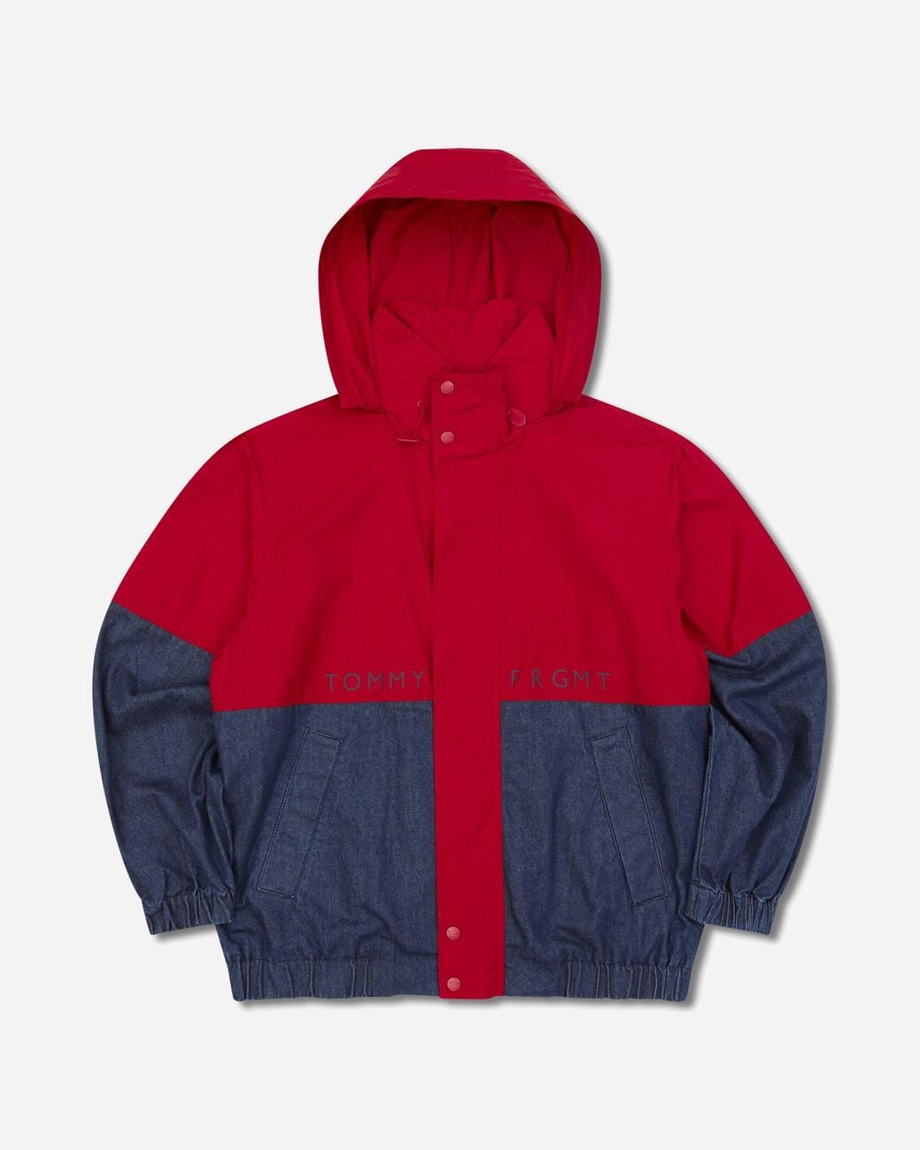 Tommy Hilfiger Red Men S Frgmt Colour-blocked Regatta Jacket Radiant / Flat Wash Denim for men