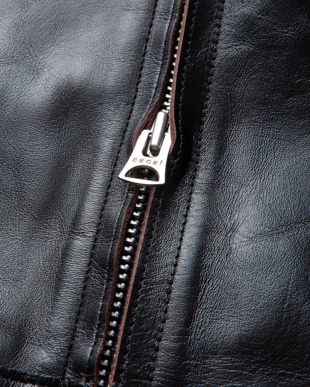 Sacai Black S Leather Blouson for men