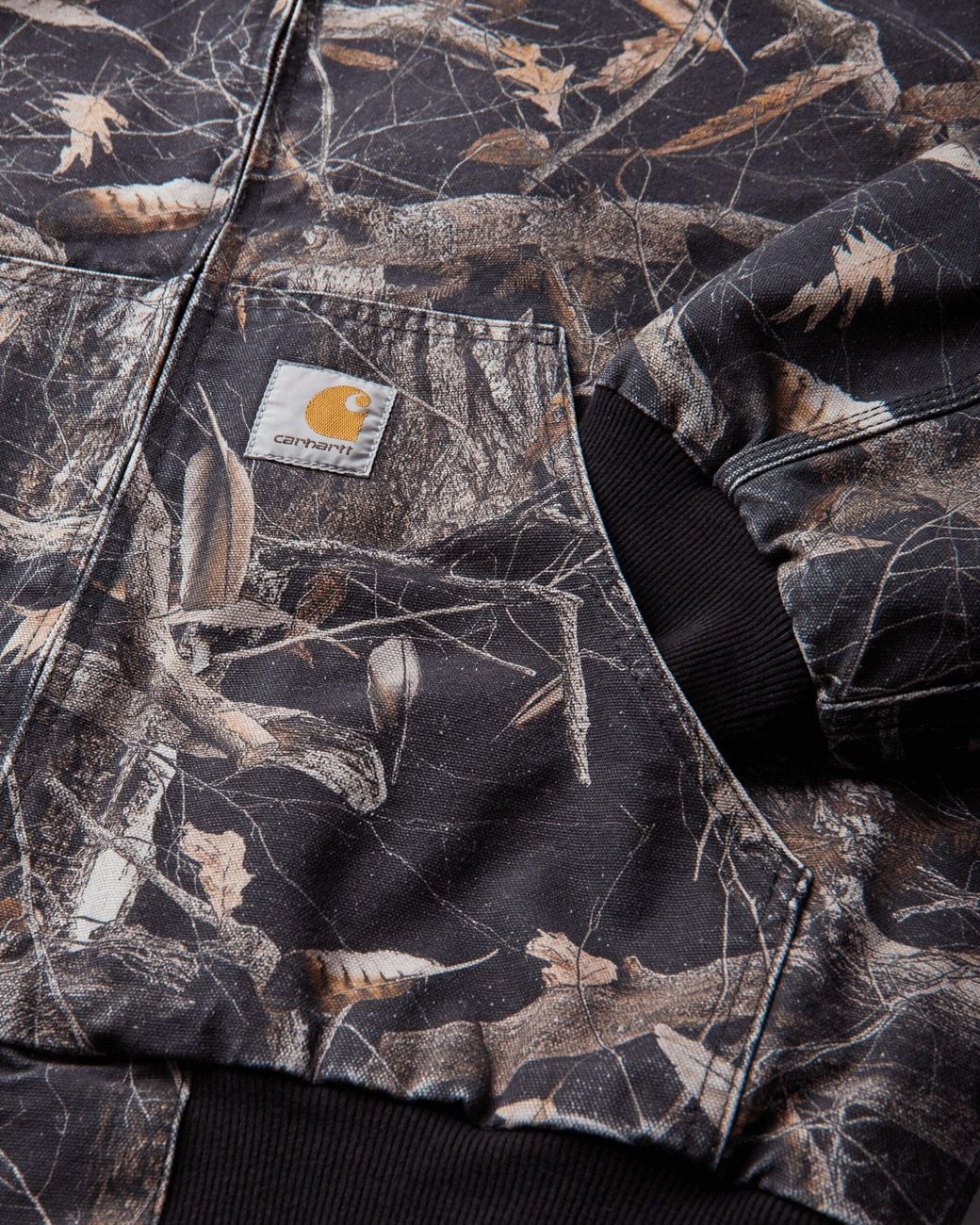 Carhartt Black S Og Active Jacket Camo Feather Tree (Heavy Stone Wash) for men