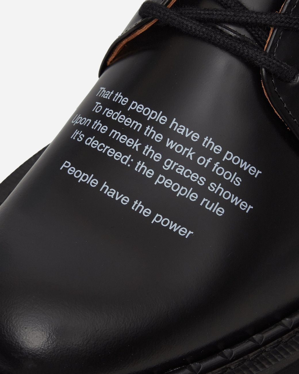 George Cox Black Undercover People Have The Power Derby Shoes for men
