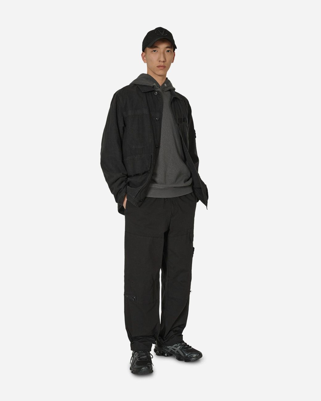 Stone Island Loose Fit Cargo Pants in Black for Men | Lyst