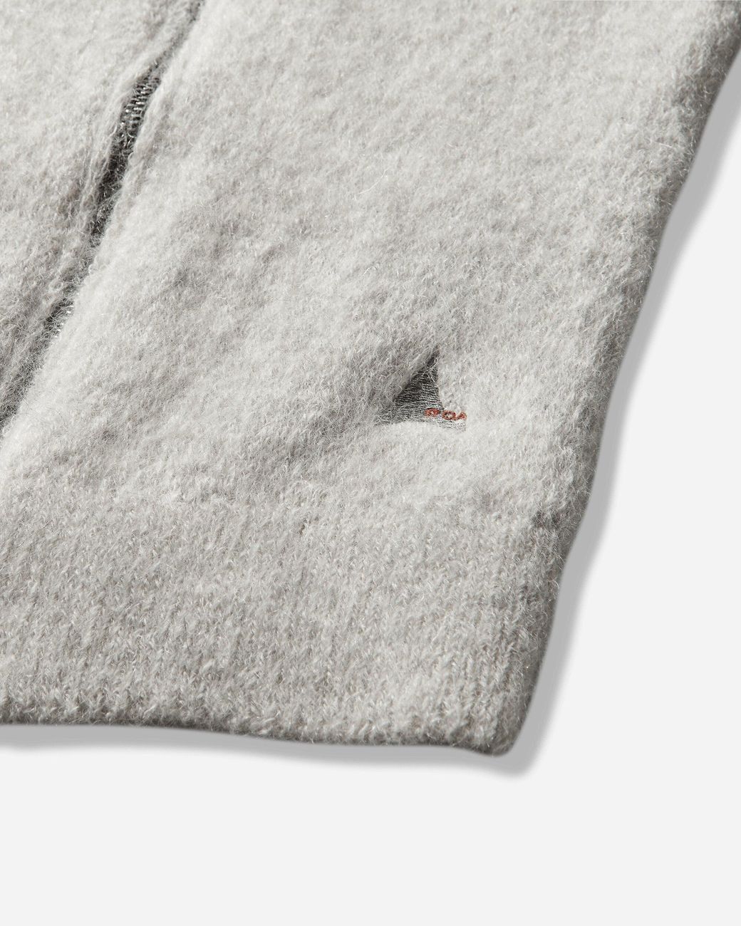 Roa White Tasna Mohair Zip-Up Sweater Dirty