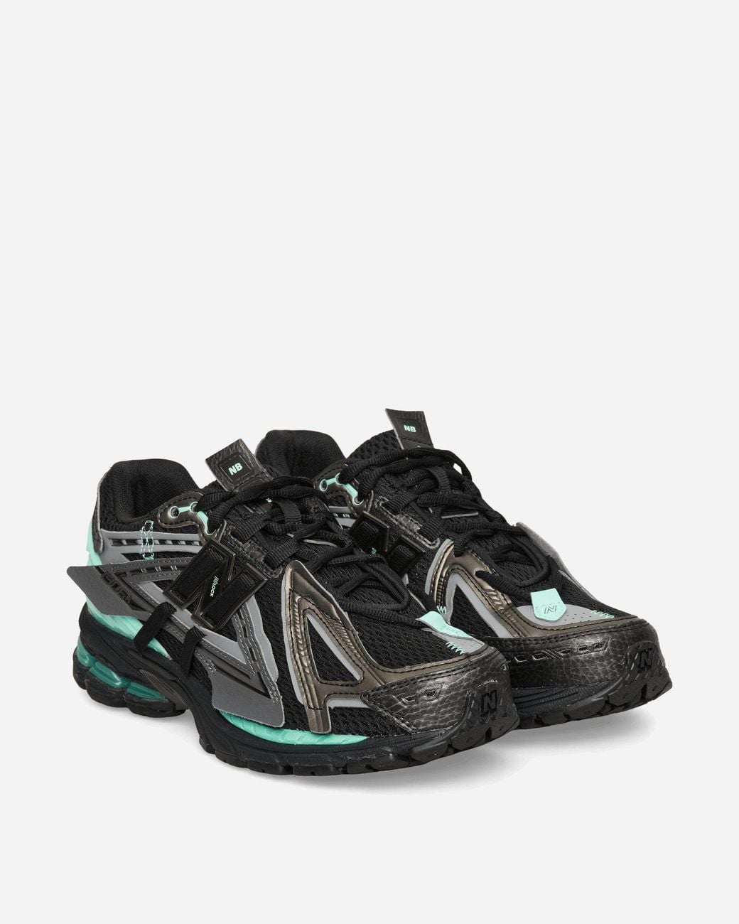 New Balance Black 1906a Sneakers / Bright Mint for men