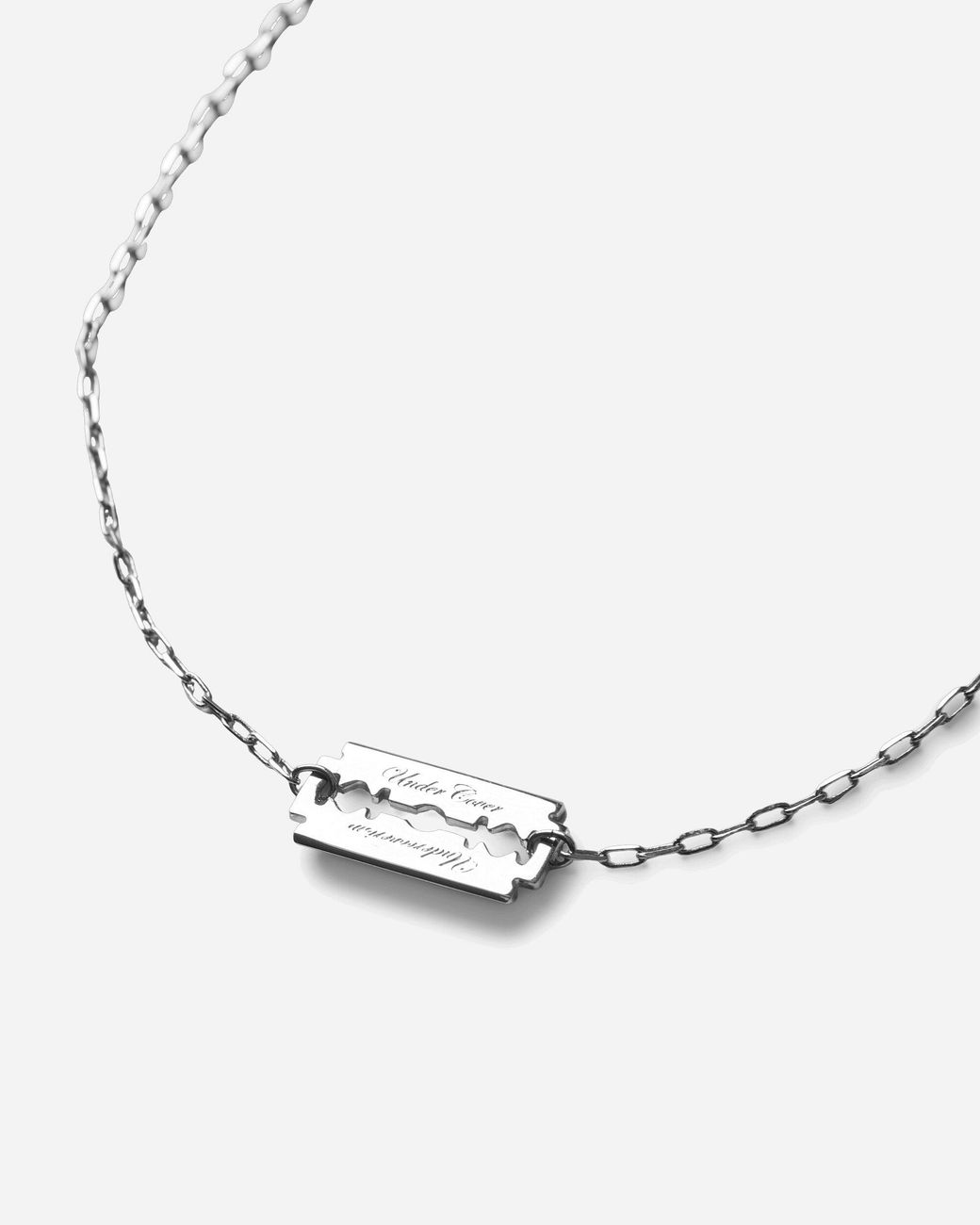 Undercover White Razor Blade Neckalce for men