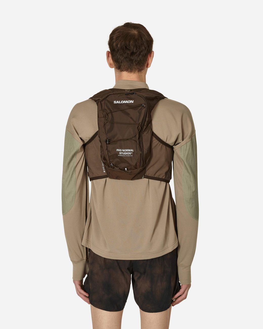 Salomon Pas Normal Studios Active Skin 8 Vest Brown in Natural for 