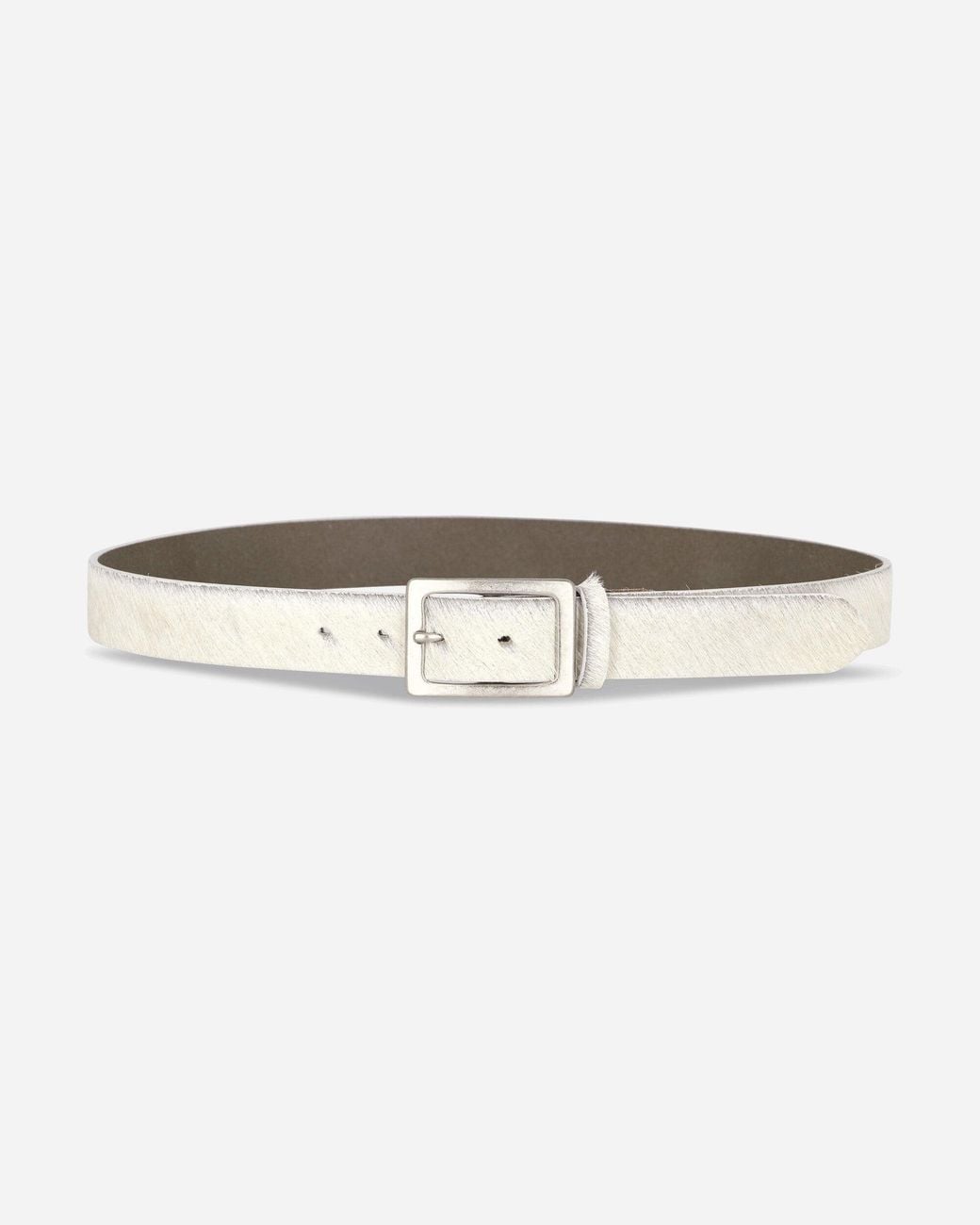 Neighborhood White Hair-on Leather Belt for men