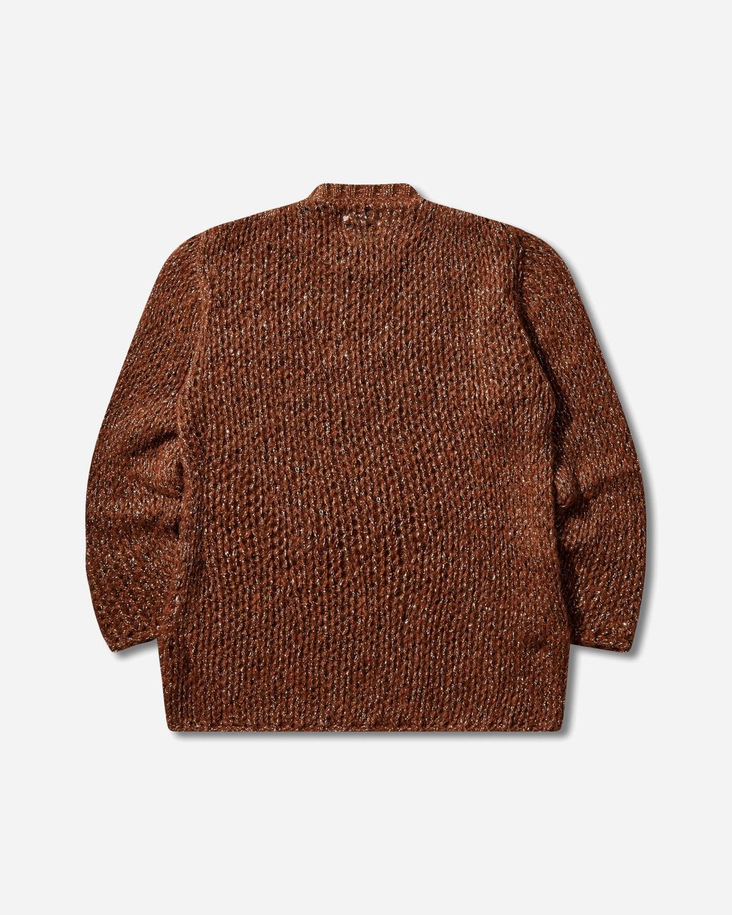 Magliano Brown Web Knit Tee Shiny Rust for men