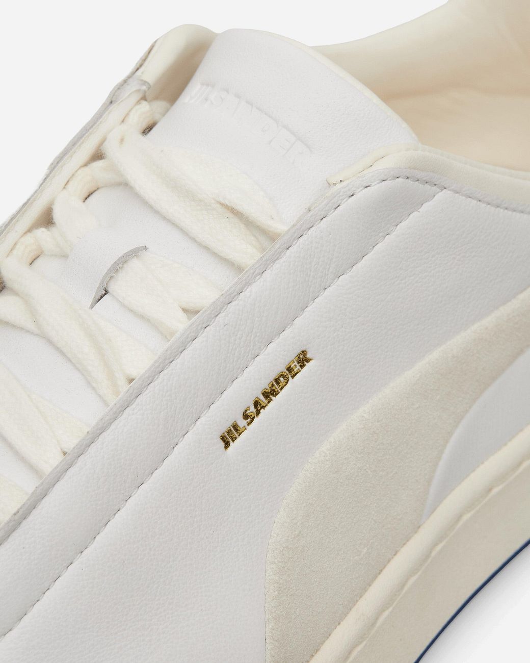 PUMA White Jil Sander Suede Sneakers / Warm for men