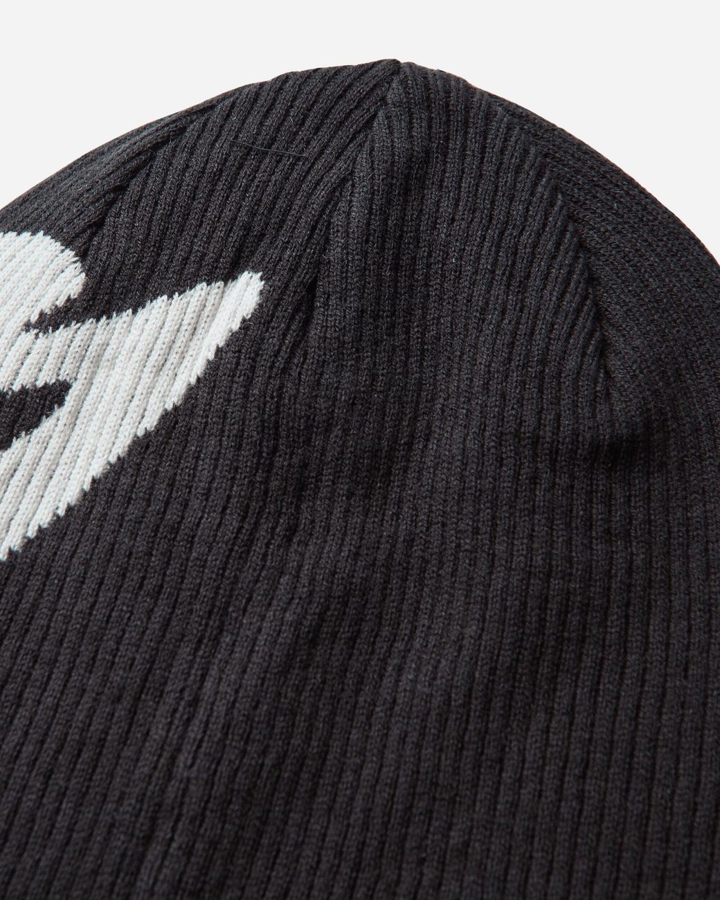 Y-3 Black Graphic Logo Beanie Cream for men