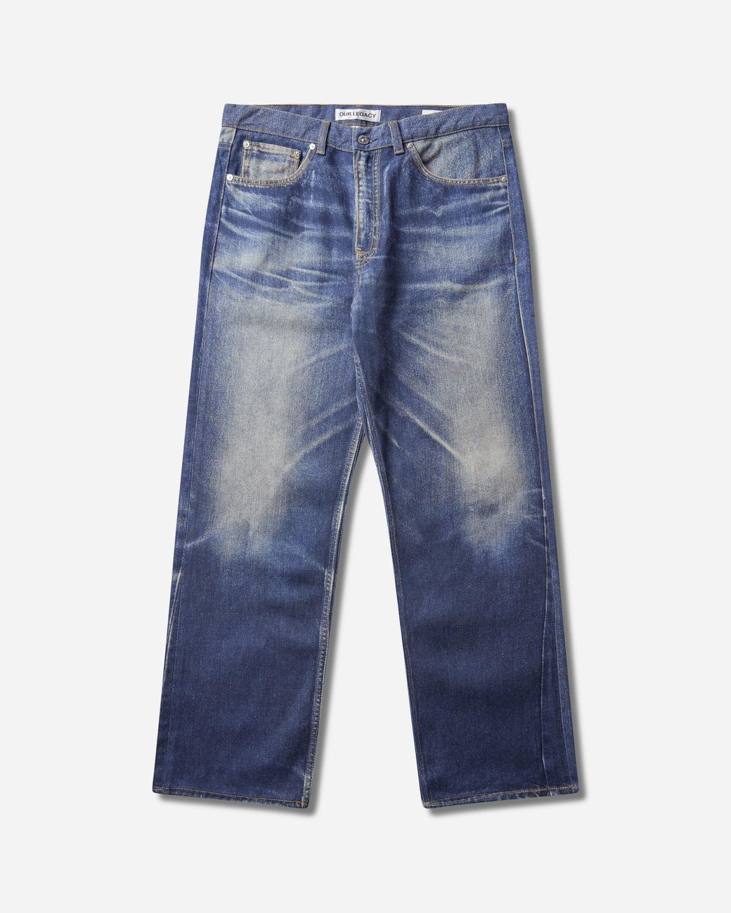 Our Legacy Blue S Third Cut Jeans Azure Print for men
