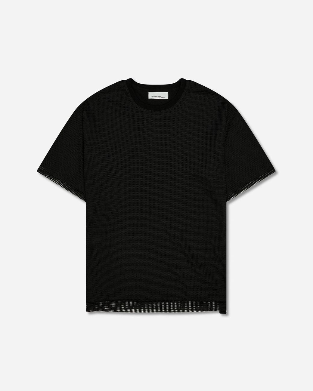 Oamc Peacemaker Black Men S Mesh Layer T-shirt for men