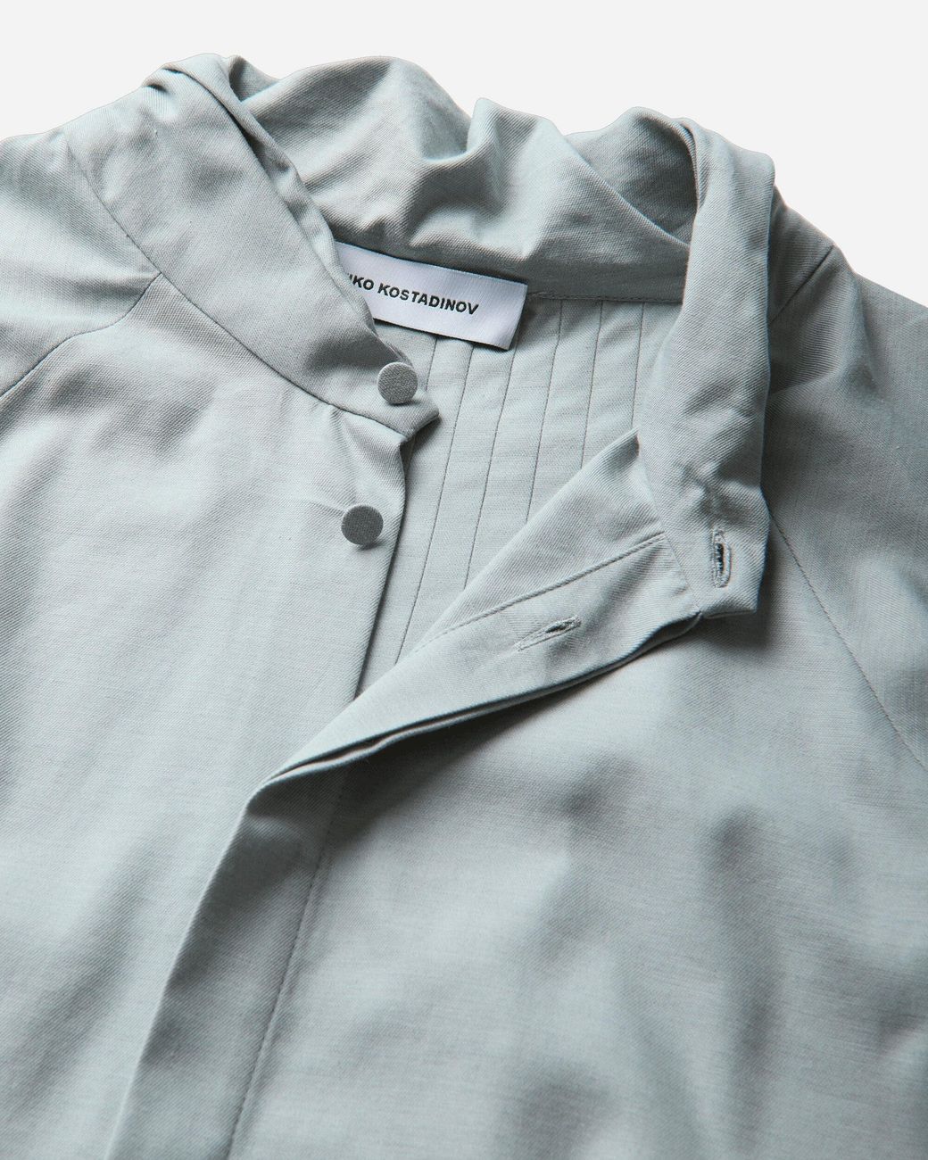 Kiko Kostadinov Blue Men S Evers Pleated Shirt Soft for men