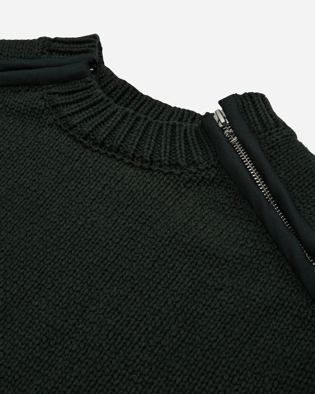 Oamc Peacemaker Black Shoulder Zip Knit Sweater Dark for men