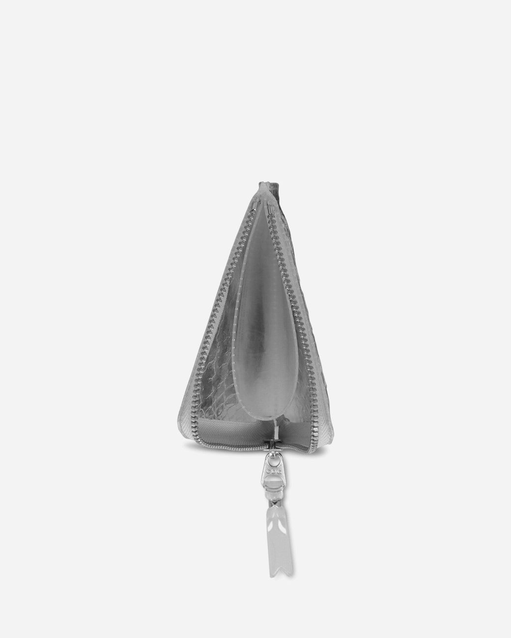 Comme des Garçons White Transparent Snake Zip Around Wallet Clear for men
