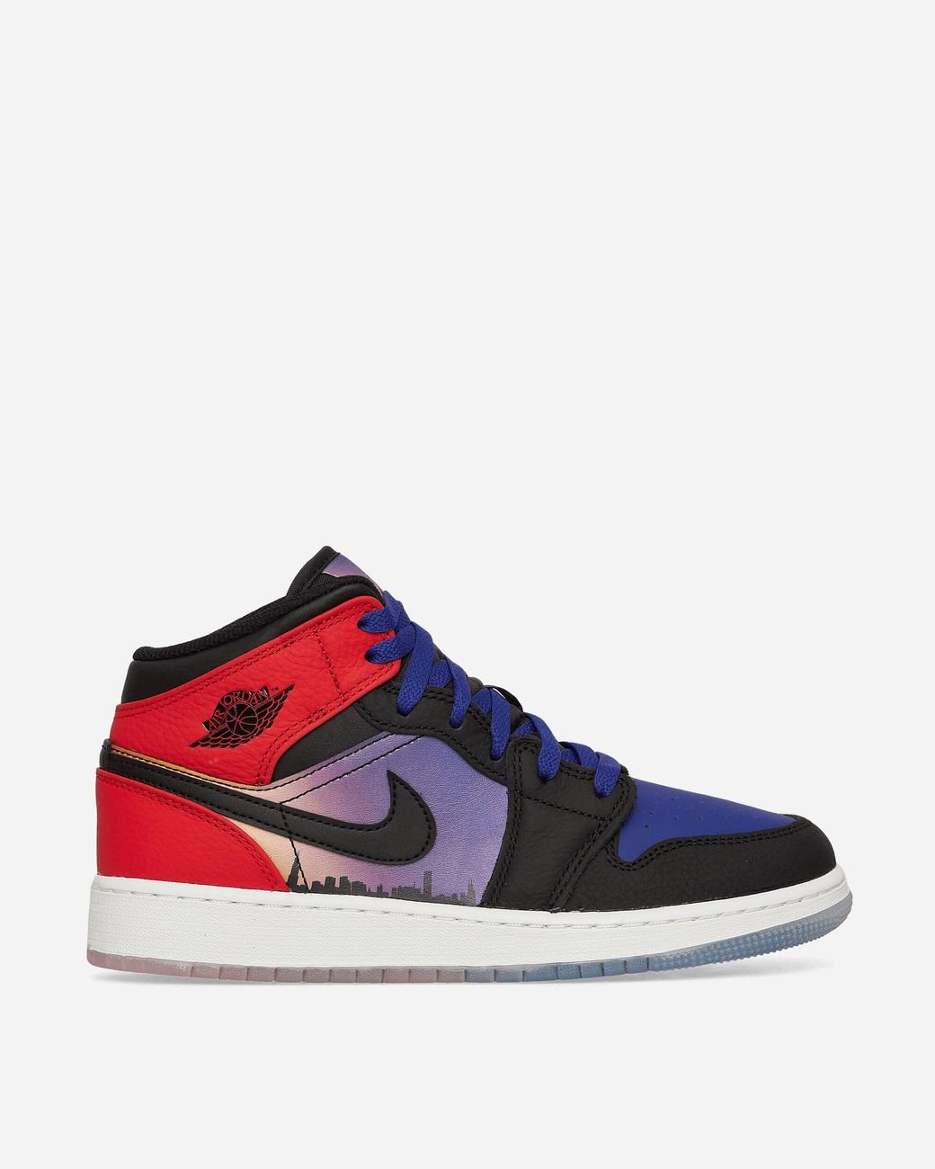 Purple and red nikes top