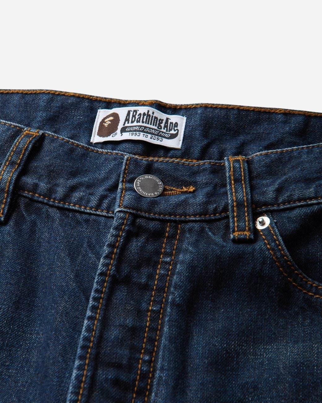 A Bathing Ape Blue S Sta Selvedge Denim Pants for men
