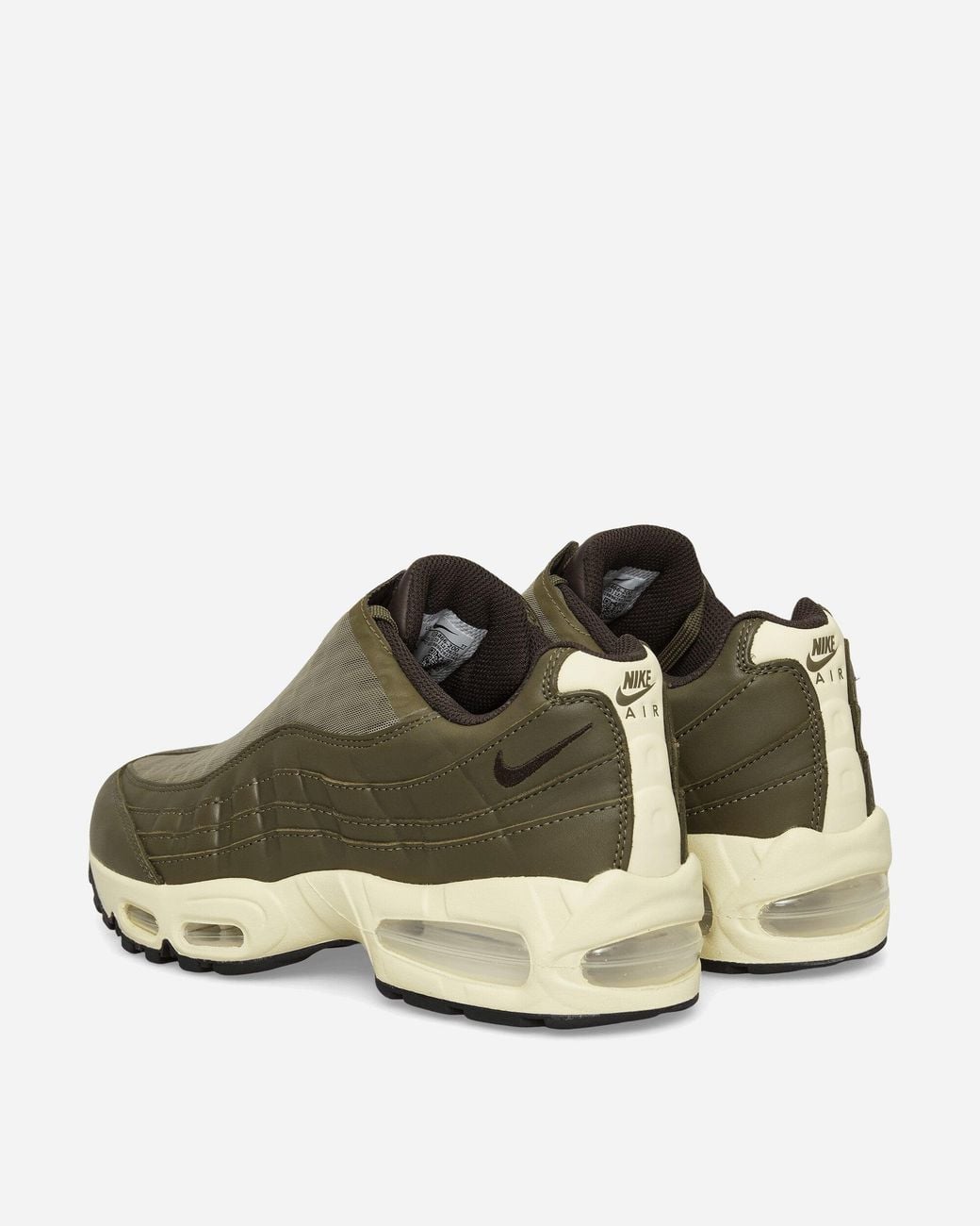 Nike Green Air Max 95 Big Bubble Zip Sneakers Medium Alabaster for men