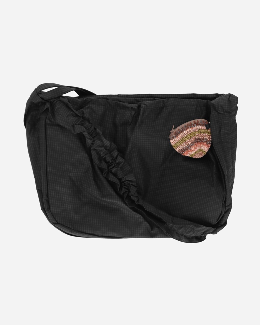 STORY mfg. Large Crossbody Drawstring Port-All Bag Obsidian in