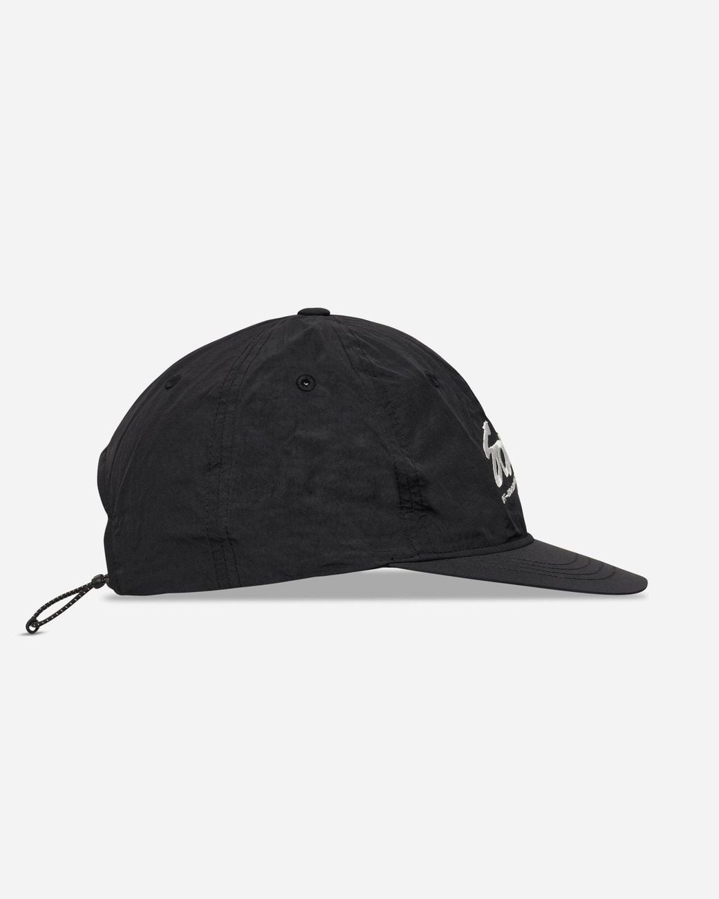 Satisfy Black Flitesilk 5‑Panel Pinch Cap Matte for men