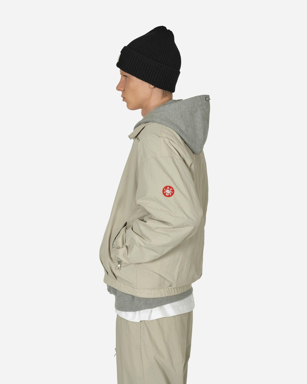 Cav Empt Stand Collar Nylon Zip Jacket in Natural for Men Cav Empt Stand Collar Nylon Zip Jacket in Natural for Men