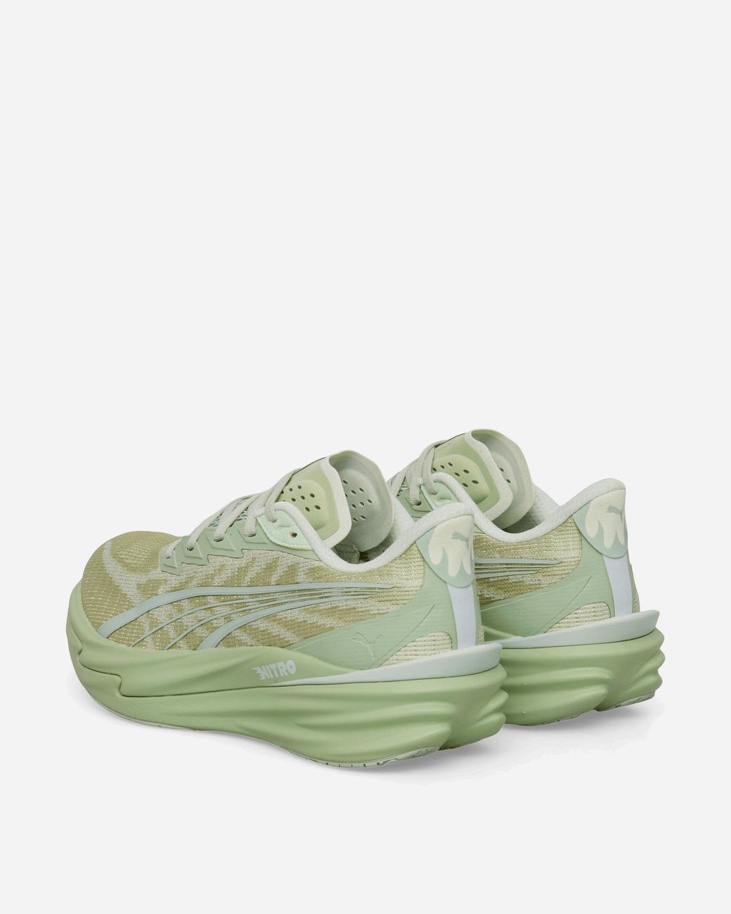 PUMA Green Deviate Nitro 4 Sneakers Soft Grass Créme De Mint for men