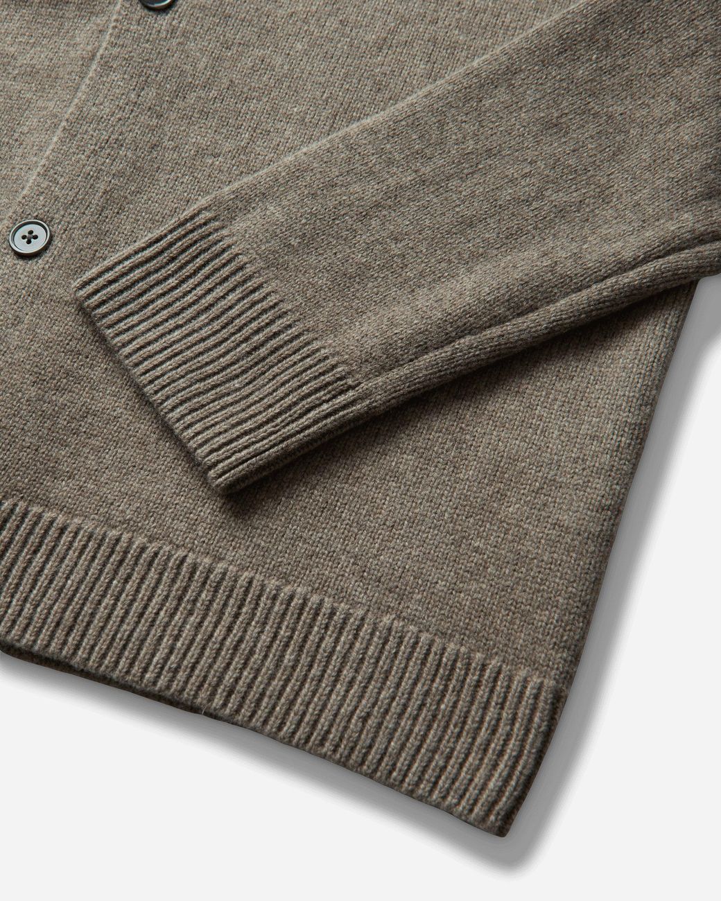 BERNER KUHL Green S Boiled Wool Cardigan Stone for men