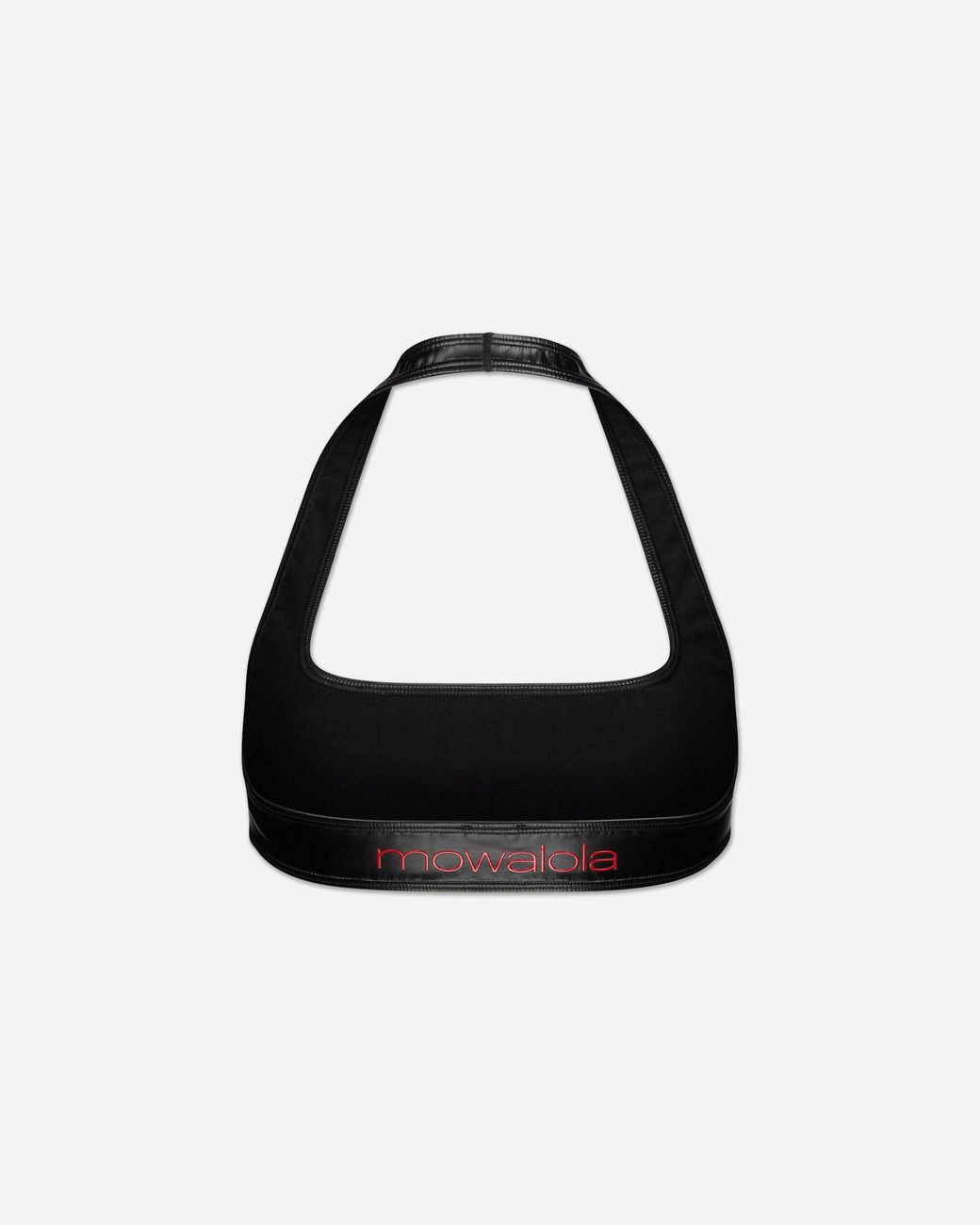 Nike Black Women S Mowalola Halter Bra / Gym Red