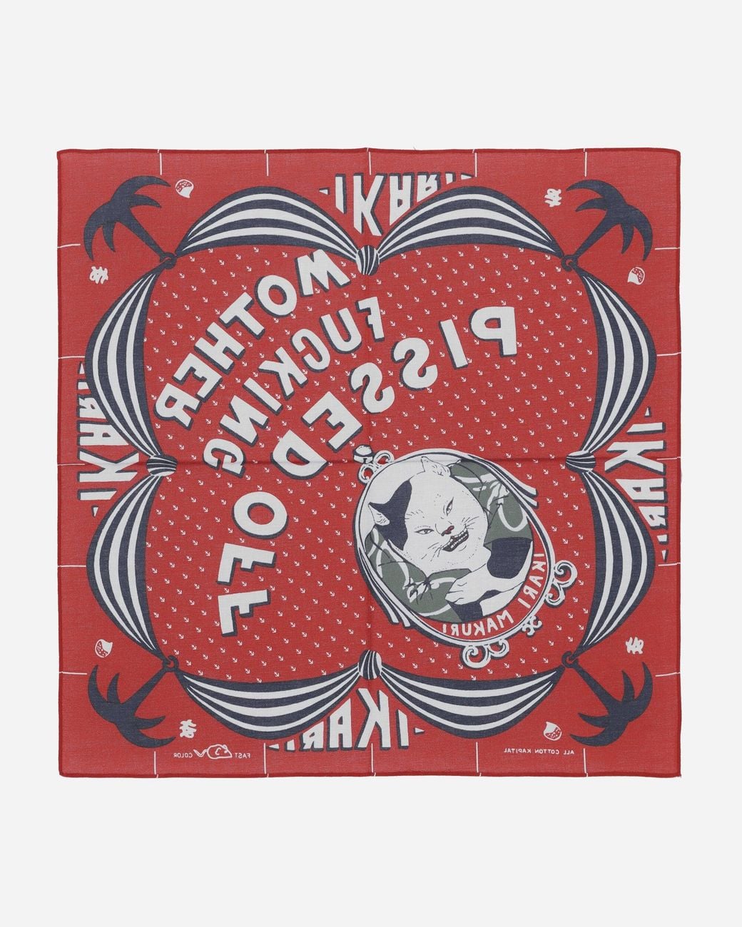 Kapital Red Color Bandana (Ikari Makuri) for men