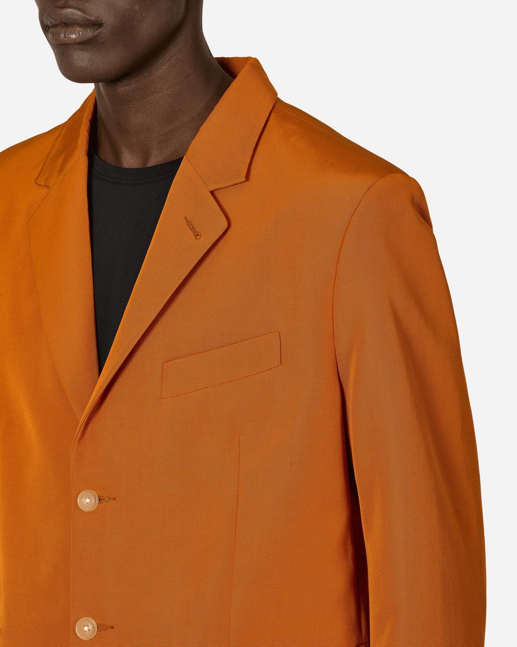 Bode Orange Ginger Faille Single-Breasted Suit Jacket for men