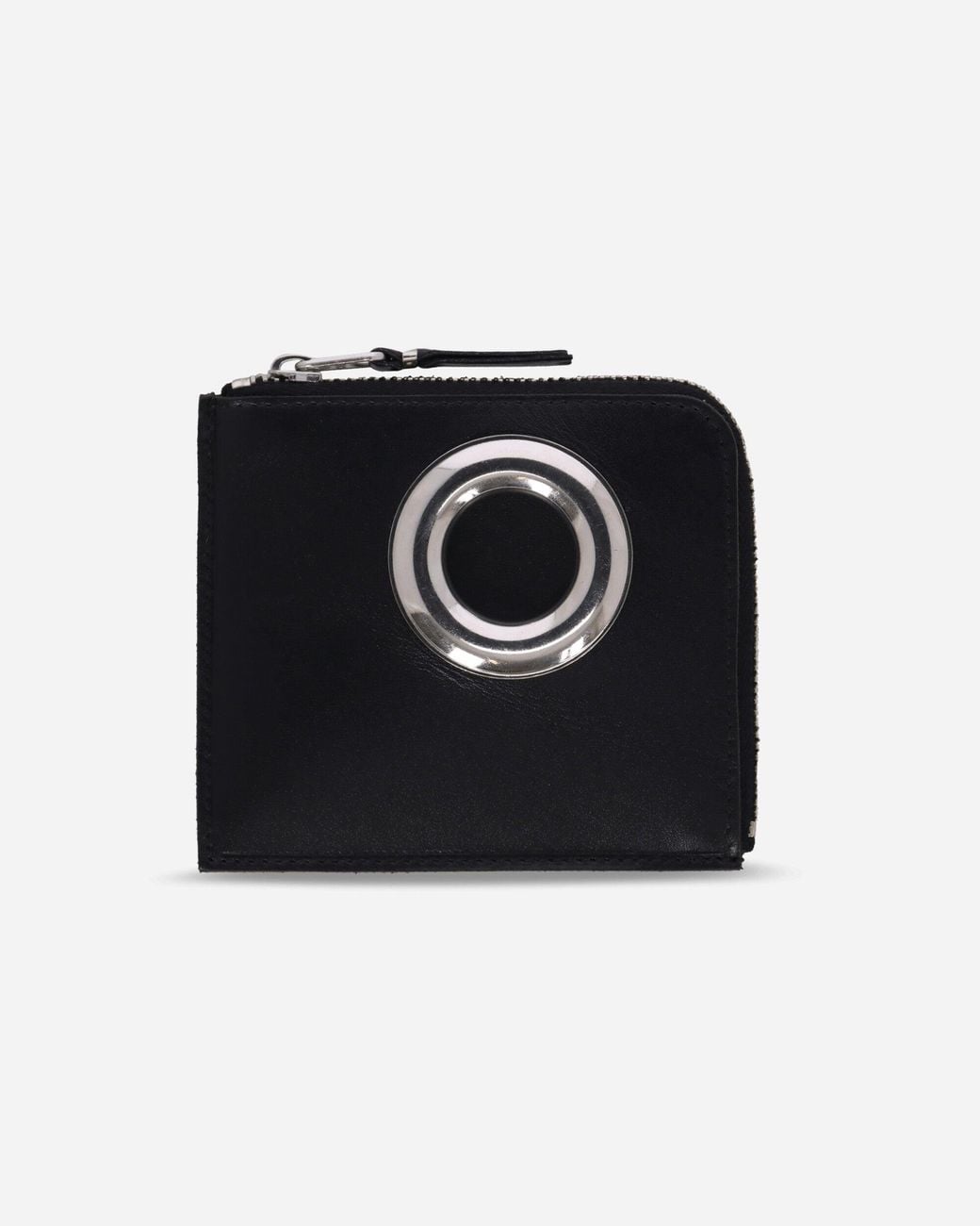 Comme des Garçons Black Eyelet Zip-Around Wallet for men