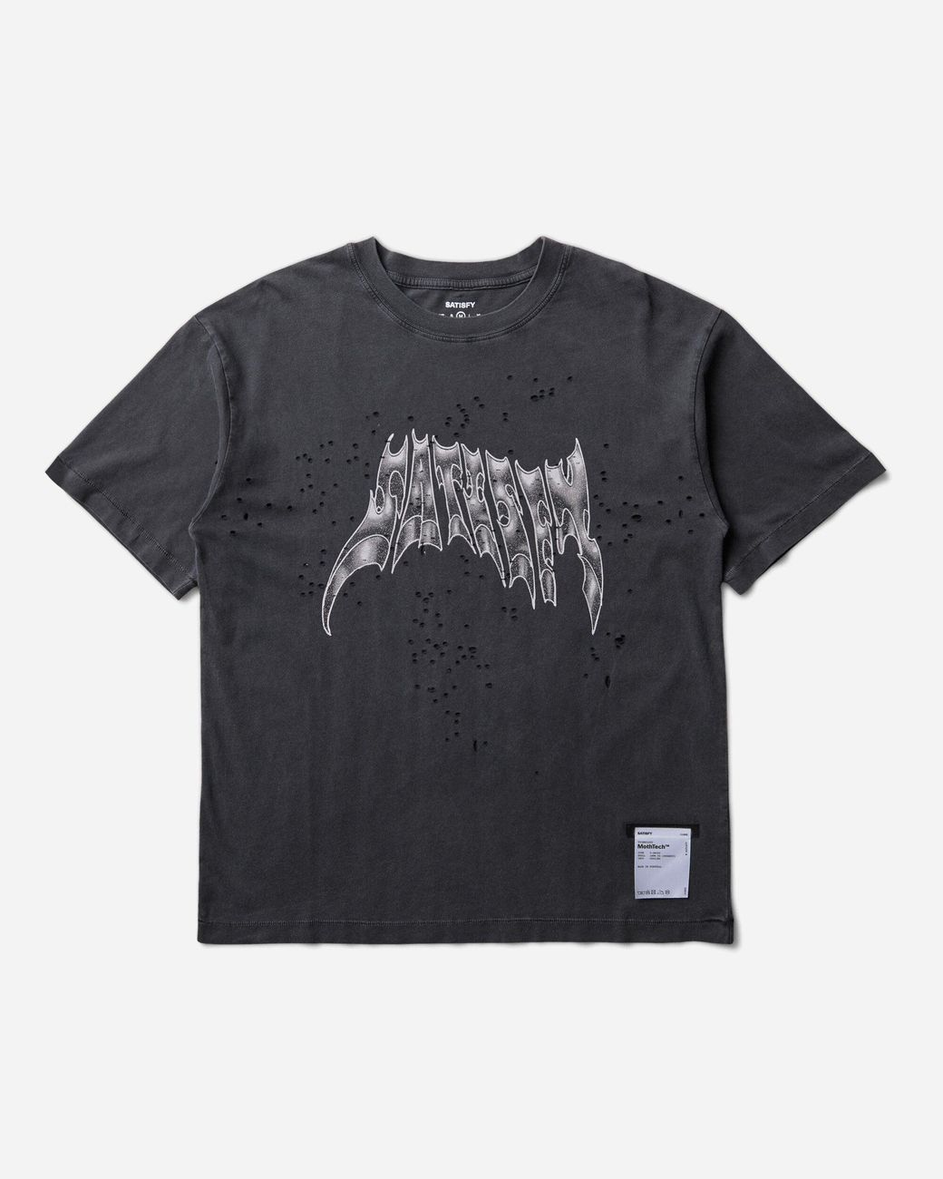Satisfy Black Mothtech T-Shirt Aged for men
