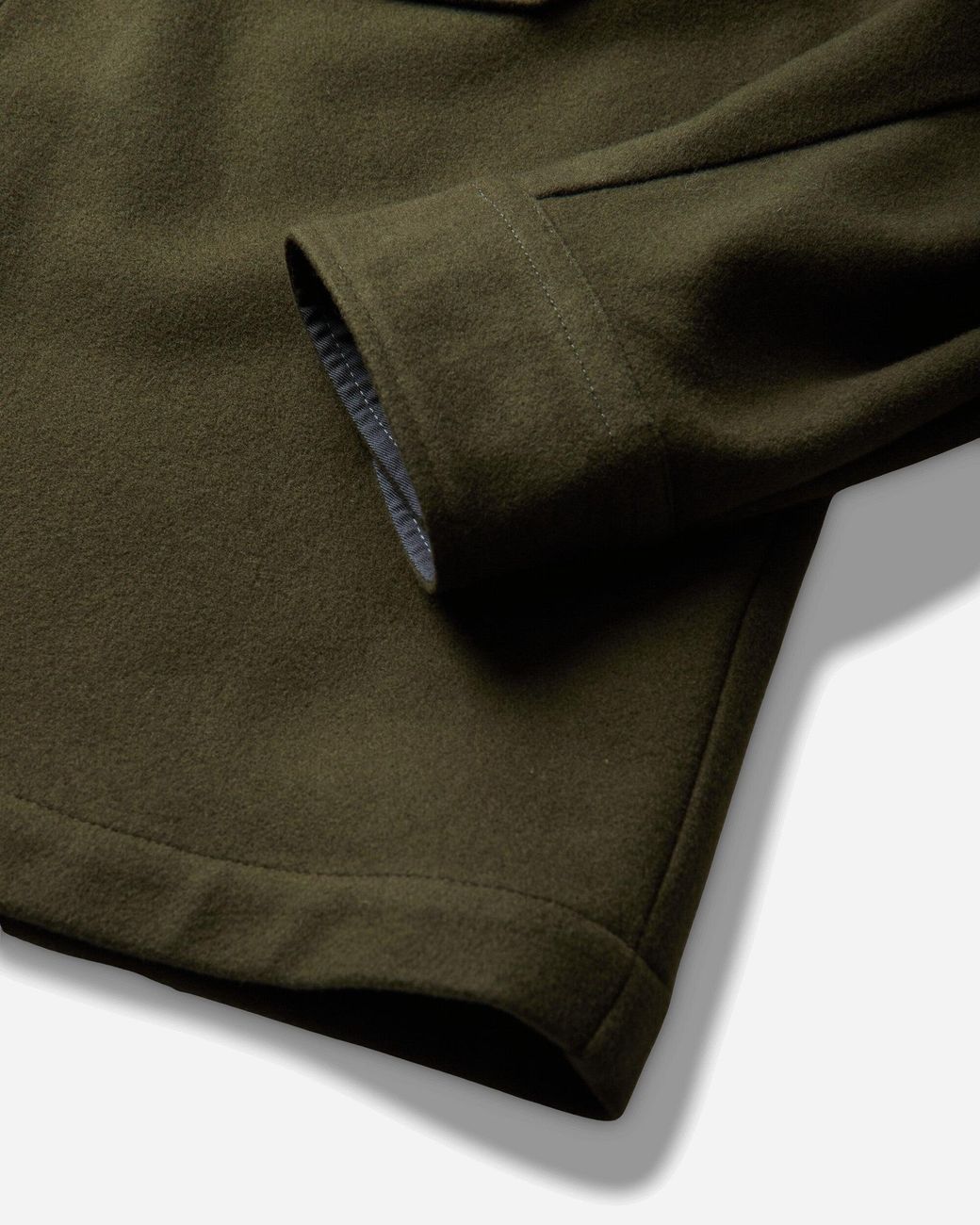 C P Company Green Men S Felted Wool Overshirt Ivy for men