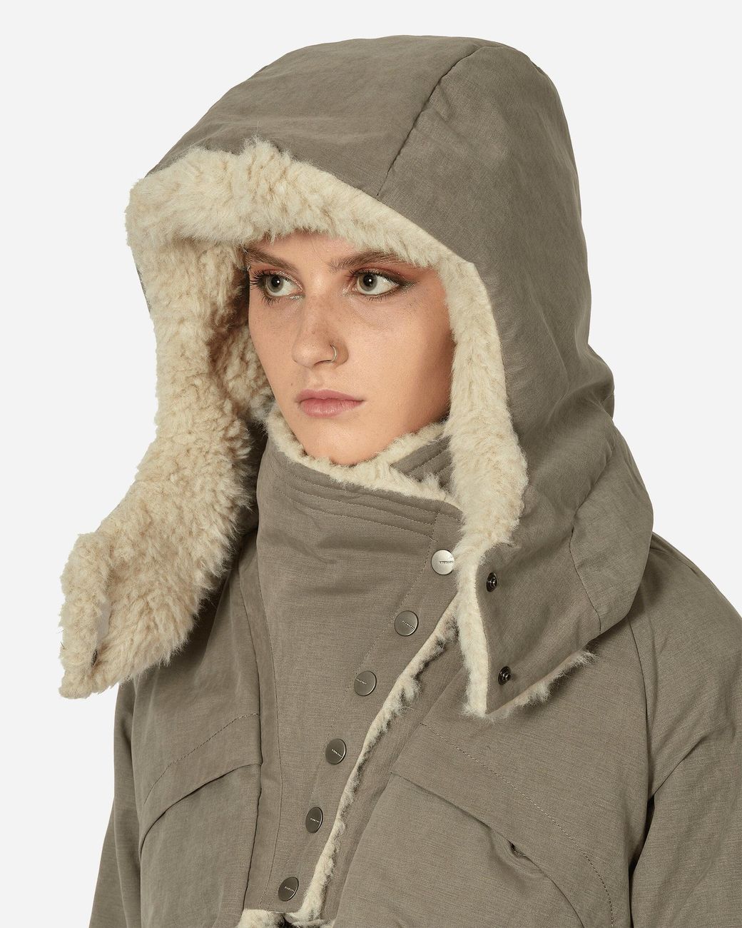 Hyein Seo Cropped Fur Jacket Warm in Gray | Lyst