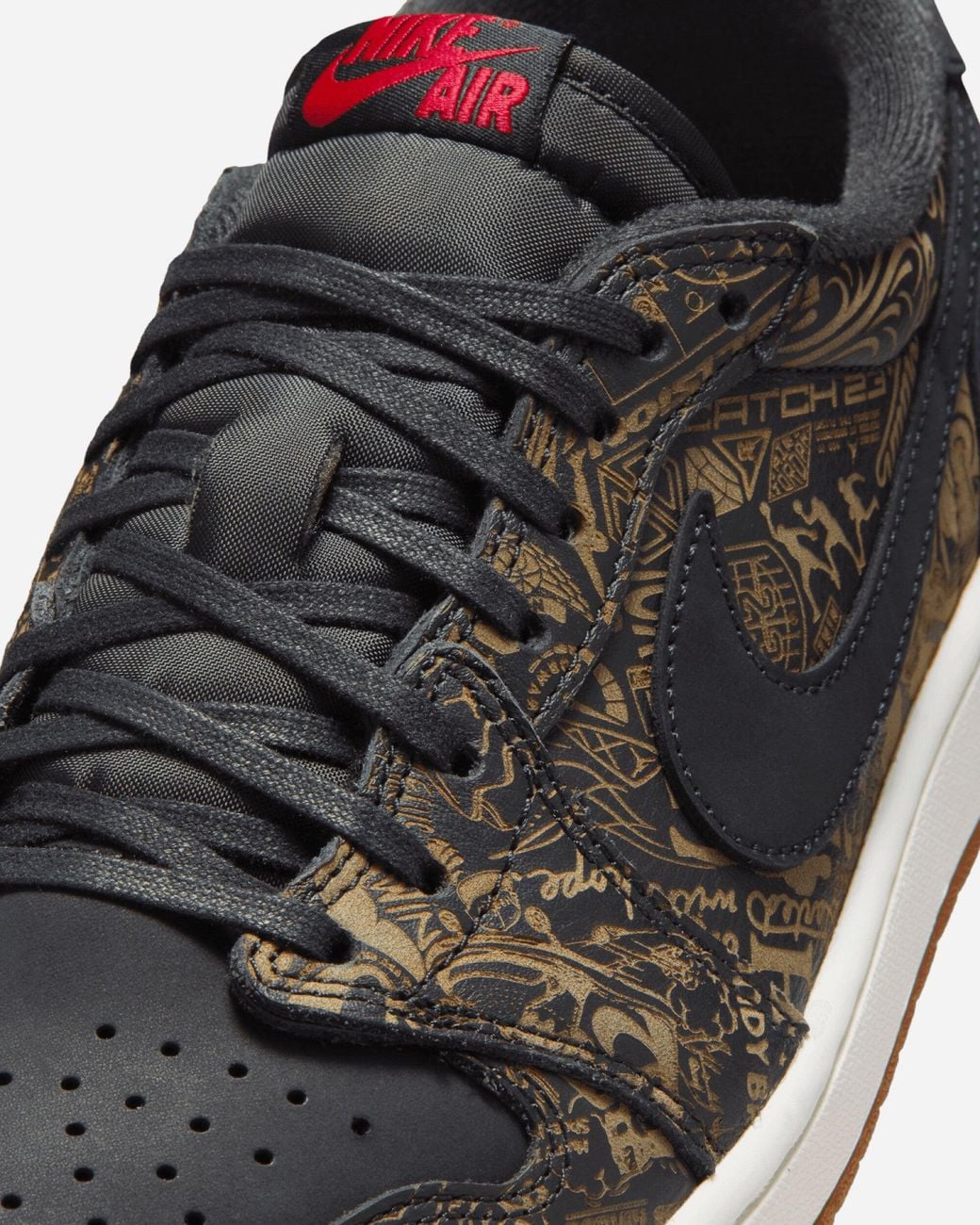 Nike Black Air Jordan 1 Low Og Laser Sneakers Varsity for men