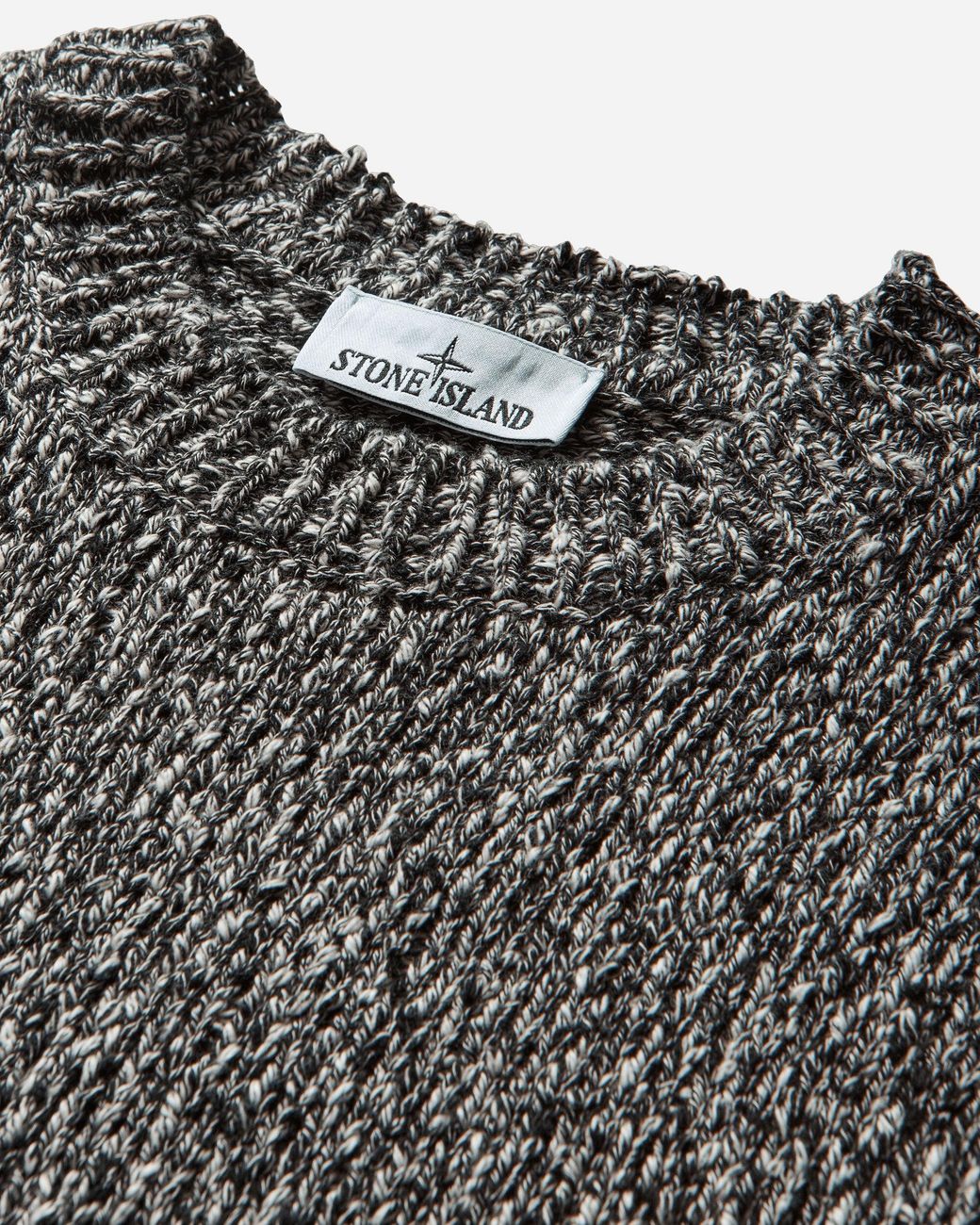 Stone Island Gray Men S Speckled Cotton Sweater for men