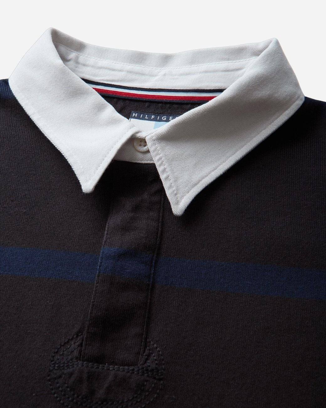 Tommy Hilfiger Men S Frgmt Stripe Rugby Polo / Navy Blue for men