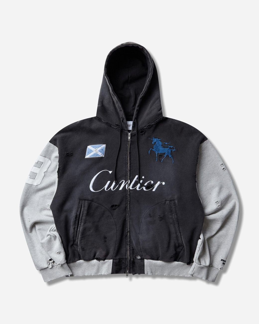 Protocol Index Black S Cuntier Zip Hoodie for men