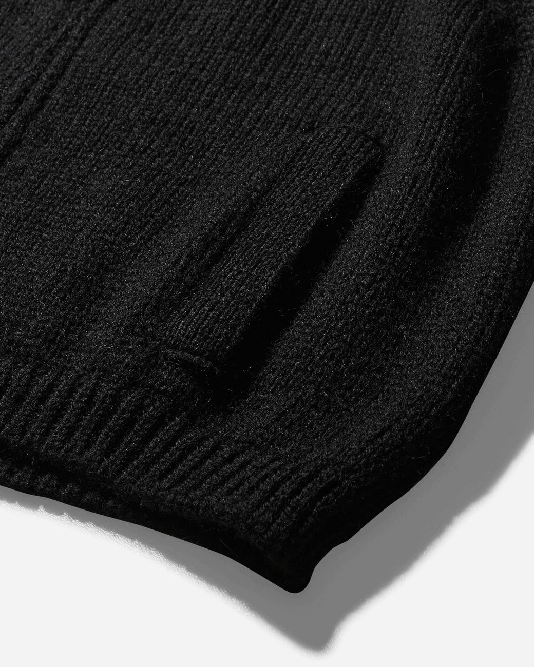 Our Legacy Funnel Neck Zip-Up Wool Sweater in Black for Men Our Legacy Funnel Neck Zip-Up Wool Sweater in Black for Men
