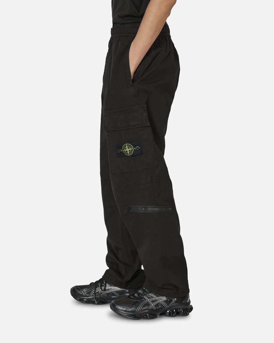 Stone Island Loose Fit Cargo Pants in Black for Men | Lyst