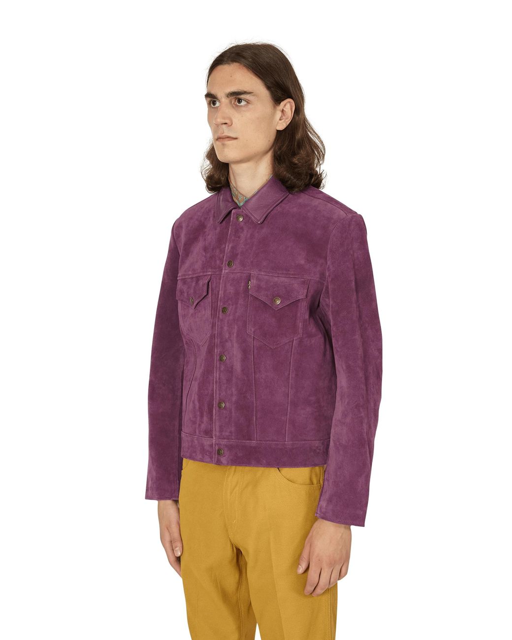 Purple on sale suede coat