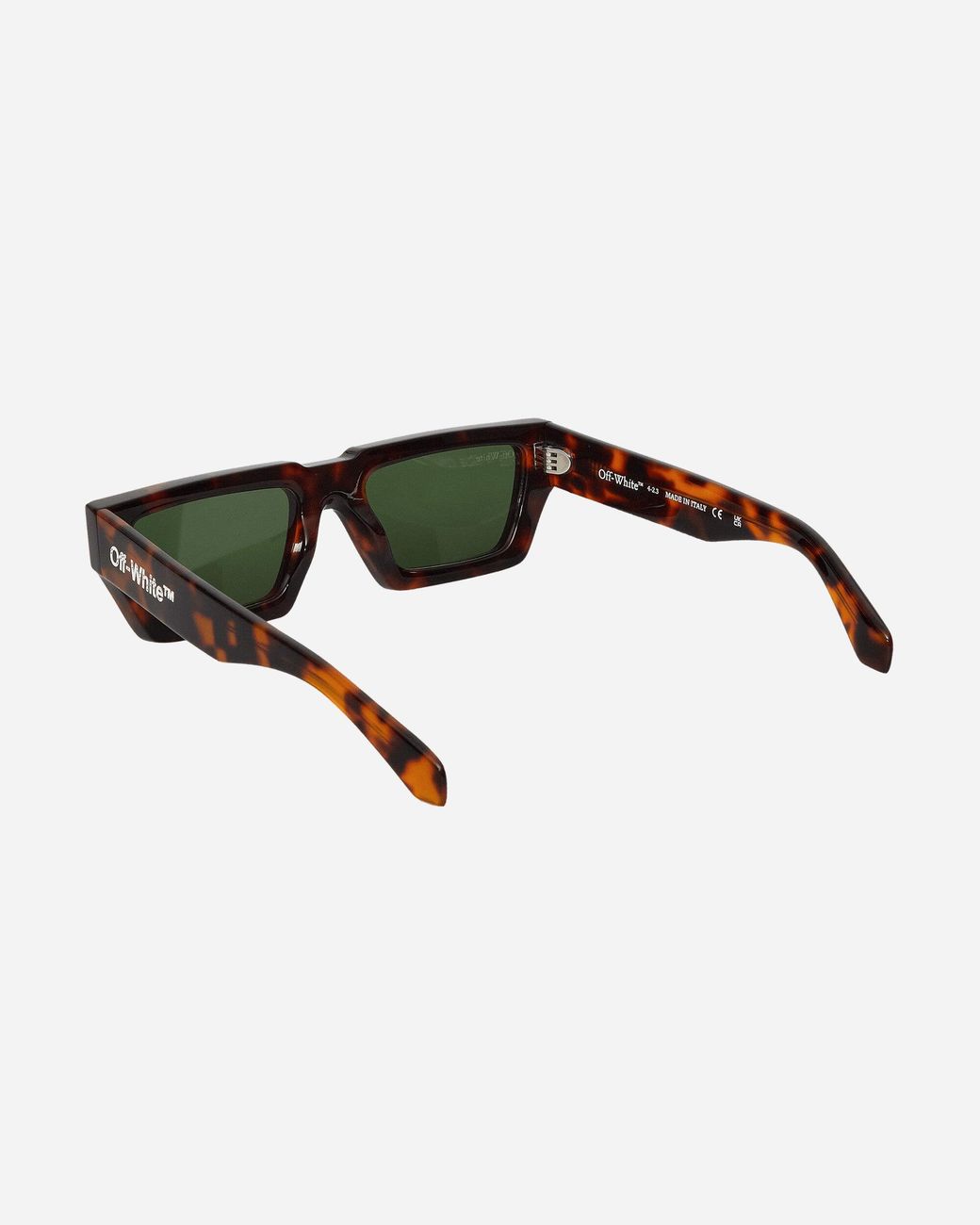 OFF-WHITE Virgil Square Frame Sunglasses Brown Turtleshell/Havana Green