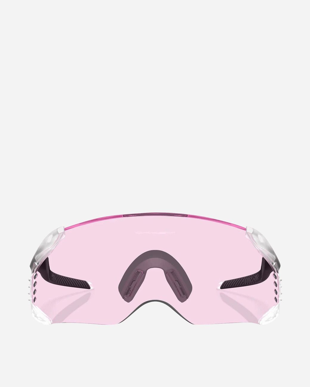 Oakley Velo Kato Sunglasses Matte Clear / Prizm Low Light in Pink
