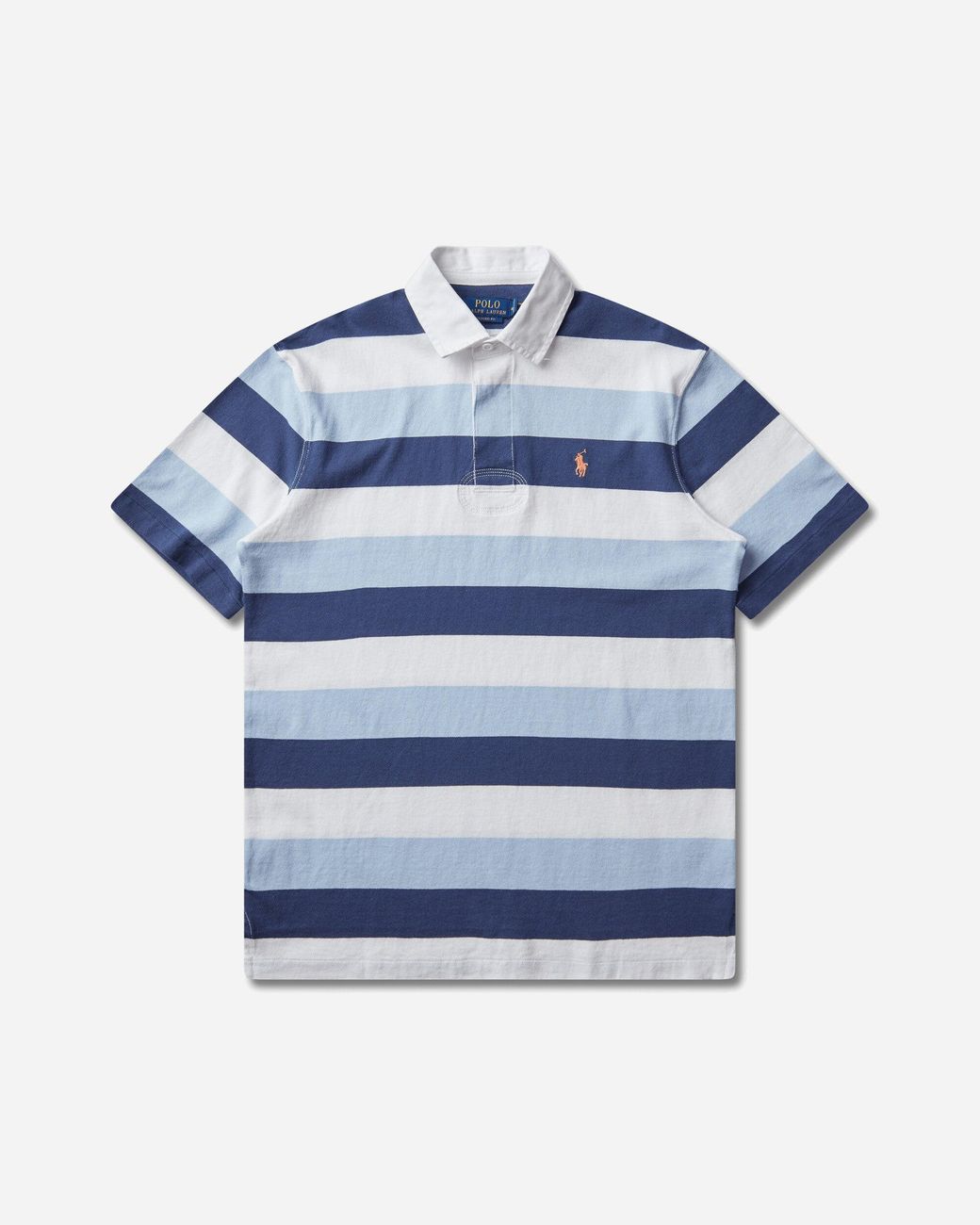 Polo Ralph Lauren Blue Classic Fit Shortsleeve Rugby Shirt for men