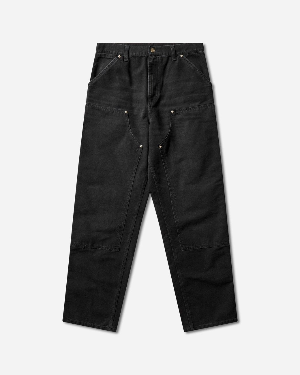 Carhartt Black S Double Knee Pants (Grind Washed) for men